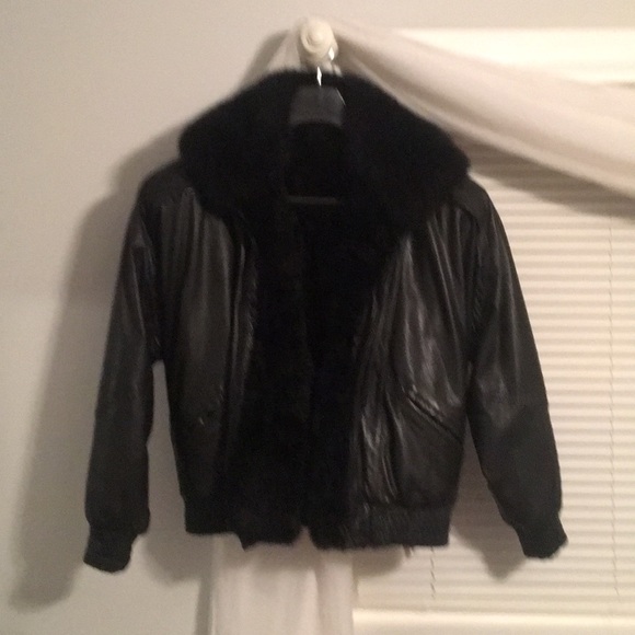 Other - Men’s Leather Jacket w fur lining Aussie Opossum